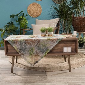 Καρέ Arousa Beige-Green Teoran 90X90cm Πολυέστερ