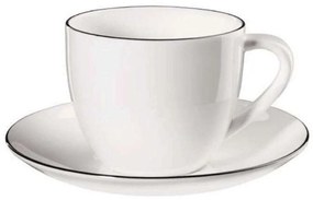 Φλυτζάνι Καφέ Με Πιάτο A Table 1929113 250ml White Asa Πορσελάνη