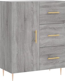 vidaXL Ντουλάπι Γκρι Sonoma 69,5 x 34 x 180 εκ. Επεξεργασμένο Ξύλο