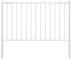 vidaXL Πάνελ Περίφραξης Λευκό 1,7x1,25 μ. Ατσάλι Ηλεκτρ. Βαφή + Στύλοι
