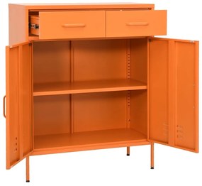 Ντουλάπι Αποθήκευσης Πορτοκαλί 80 x 35 x 101,5 εκ. από Ατσάλι - Πορτοκαλί