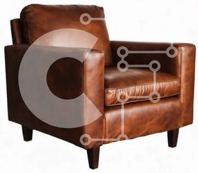 Intra Συλλεκτικό Ξύλινο Παζλ Plywood  4mm - Κομψή καφέ δερμάτινη πολυθρόνα Σε Ξύλινο Κουτί - Διαστάσεις Puzzle: 10x10 cm – 25 κομμάτια