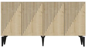 Μπουφές Draw 475OLV1749 150x40x79cm Oak Μοριοσανίδα, Μελαμίνη