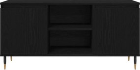 vidaXL Ντουλάπι TV 104 x 35 x 50 εκ. Μαύρη Οξυά Επεξεργασμένο Ξύλο