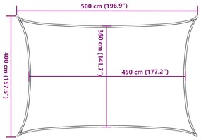 Πανί Σκίασης Κρεμ 4 x 5 μ. από HDPE 160 γρ./μ²  - Κρεμ