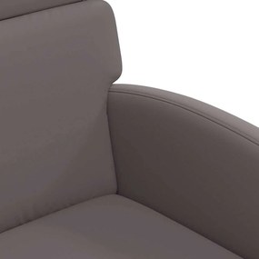vidaXL Καρέκλες Φαγητού με Ρόδες 2 τμχ. Τεχνητό δέρμα Γκρι