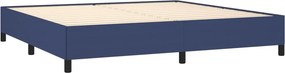 vidaXL Κρεβάτι Boxspring με Στρώμα Μπλε 200x200 εκ. Υφασμάτινο