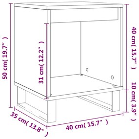 ΚΟΜΟΔΙΝΟ ΚΑΠΝΙΣΤΗ ΔΡΥΣ 40 X 35 X 50 ΕΚ. ΑΠΟ ΕΠΕΞΕΡΓ. ΞΥΛΟ 830742