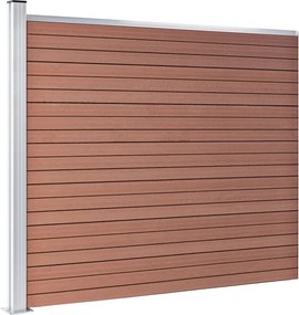 vidaXL Πάνελ Περίφραξης Καφέ 175 x 146 εκ. από WPC