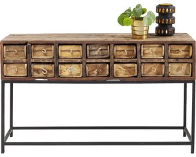 Κονσόλα Bastidon Καφέ Ανακυκλωμένο Ξύλο 125x33x75 εκ - Μαύρο
