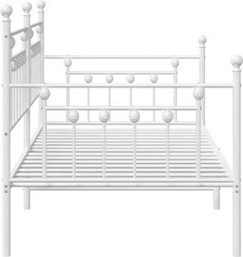 vidaXL Σκελετός κρεβατιού ημέρας Λευκό 100 x 190 cm Ατσάλι
