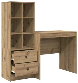 vidaXL Γραφείο με αποθηκευτικό χώρο με συρτάρι 2 pcs artisan δρυς