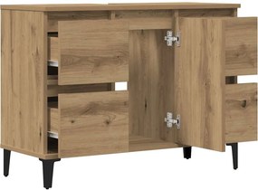 vidaXL Ντουλάπι Νιπτήρα τεχνίτης Δρυς 80 x 33 x 60 εκ