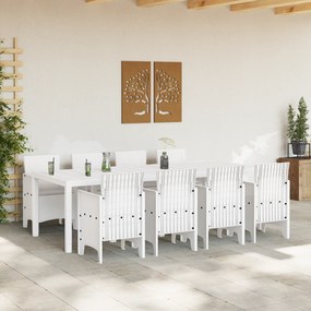 vidaXL Σέτ φαγητού για κήπο 9 pcs Ανοιχτό γκρι Rattan Polt