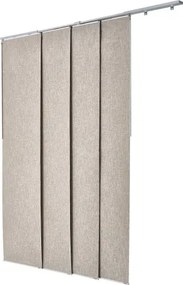 VEVOR Panel Track Blinds Extendable Track 116 cm to 218 cm W Trimmable Brown