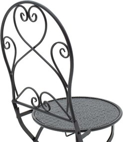 Τραπεζαρία Walen σετ 3τεμ μέταλλο μαύρο