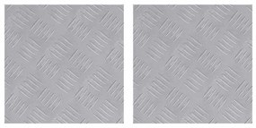 vidaXL Επιφάνειες Καρό 2 pcs Ασημί 30 x 30 cm Αλουμίνιο