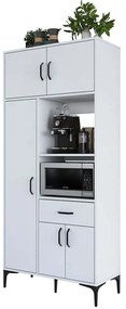 Ντουλάπι Κουζίνας 893RAN5458 90x40x198,6cm White Μοριοσανίδα, Μελαμίνη