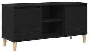 vidaXL Ντουλάπι TV Μαύρο 102 x 35 x 50 εκ. Επεξεργασμένο ξύλο