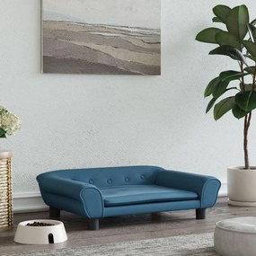 Κρεβάτι Σκύλου Μπλε 70 x 48 x 22 εκ. Βελούδινο