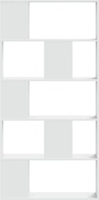 vidaXL Βιβλιοθήκη 5 Επιπέδων Λευκή 80,5x23,5x162,5 εκ. Επεξεργ. Ξύλο