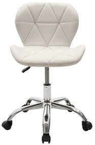 Καρέκλα γραφείου εργασίας Frea II pakoworld PU λευκό - Μέταλλο - 127-000028