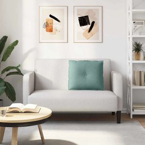 vidaXL Μαξιλάρι Πλάτης Θαλασσί 60 x 50 cm Υφασμάτινο Κορντουρά