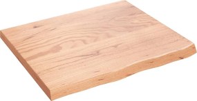 vidaXL Επιφάνεια Τραπεζιού Αν. Καφέ 60x50x2 εκ. Επεξ. Μασίφ Ξύλο Δρυός