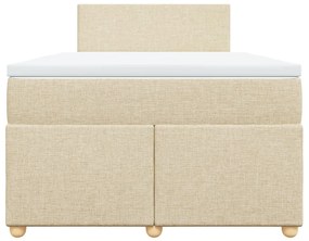 ΚΡΕΒΑΤΙ BOXSPRING ΜΕ ΣΤΡΩΜΑ ΚΡΕΜ 120X190 ΕΚ. ΥΦΑΣΜΑΤΙΝΟ 3288917