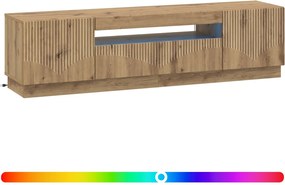 vidaXL Ντουλάπα LED Τηλεόρασης Artisan Δρυς Επεξεργασμένο Ξύλο
