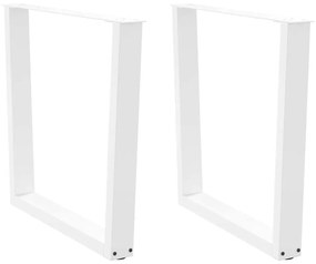 vidaXL Πόδια Τραπεζαρίας Σχήματος V 2 τεμ. Λευκά 90x(72-73,3) εκ. Ατσάλι