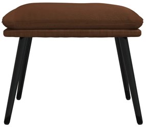 vidaXL Υποπόδιο Καφέ 45 x 29,5 x 39 εκ. από Γυαλιστερό Συνθετικό Δέρμα