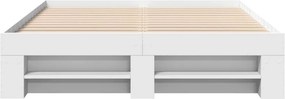 vidaXL Πλαίσιο Κρεβατιού Λευκό 140 x 190 εκ. Επεξεργασμένο Ξύλο
