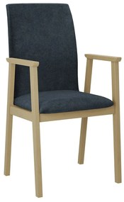 Καρέκλα Victorville 336, Sonoma οξιά, Μπλε, 91x43x40cm, 7 kg, Ταπισερί, Ξύλινα, Μπράτσα, Ξύλο: Σημύδα | Epipla1.gr