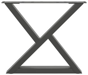 vidaXL Πόδια Τραπεζιού Σαλονιού 2 τεμ. Ανθρακί 60x(42-43,3) εκ. Ατσάλι