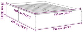 ΠΛΑΙΣΙΟ ΚΡΕΒΑΤΙΟΥ ΛΕΥΚΟ 135X190 ΕΚ. ΑΠΟ ΕΠΕΞΕΡΓΑΣΜΕΝΟ ΞΥΛΟ 3281035