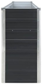 vidaXL Ζαρντινιέρα Ψηλή Ανθρακί 320x40x77 εκ. Γαλβανισμένος Χάλυβας