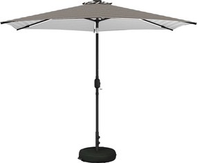vidaXL Ομπρέλα Κήπου με LED Φώτα και Βάση 300 x 300 cm Πολυεστέρας
