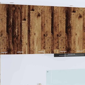 vidaXL Κρεμαστό ντουλάπι Παλαιό Ξύλο και Λευκό 50 x 31 x 80 εκ.