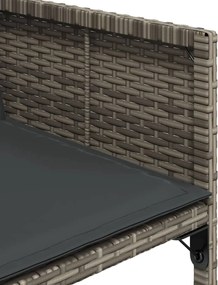 vidaXL Σετ Τραπεζαρίας Κήπου 5 τεμ. Γκρι Συνθ. Ρατάν με Μαξιλάρια