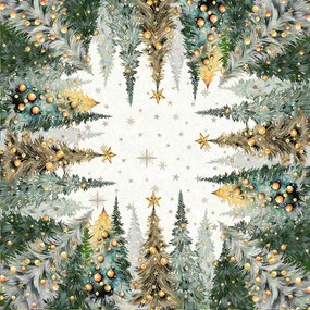 Τραπεζομάντηλο Χριστουγεννιάτικο 165x300 Joy Silver 1387 4101203439