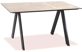 Τραπέζι Παραλ/μο Αλουμινίου Hpl 22516 140x80x75cm Beige-Black