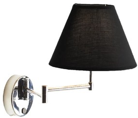 Απλίκα Τοίχου Aca Suwon SUWB01B Chrome/Black