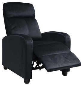 Πολυθρόνα PORTER Relax Μαύρο Velure 68x86x99cm