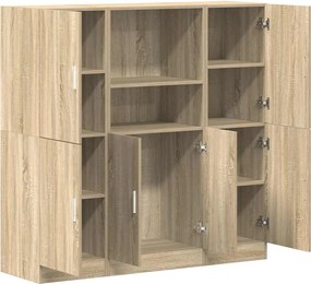 vidaXL Σετ Επίπλων Κουζίνας 3 Τεμαχίων Sonoma Δρυς Επεξ. Ξύλο