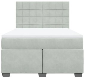 ΚΡΕΒΑΤΙ BOXSPRING ΜΕ ΣΤΡΩΜΑ ΑΝΟΙΧΤΟ ΓΚΡΙ 160X200 ΕΚ. ΒΕΛΟΥΔΙΝΟ 3290954