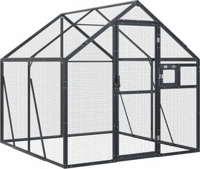 vidaXL Κλουβί Ανθρακί 1,79 x 2 x 1,85 μ. από Αλουμίνιο