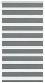 vidaXL Ζέβρα τυφλή Σκούρο Γκρι Πλάτος υφάσματος 80,9 εκ. Πολυεστέρας