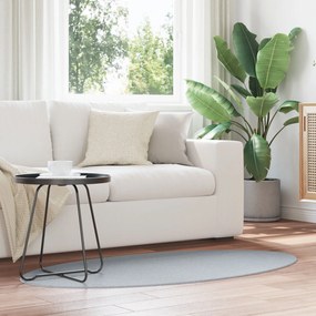 Χαλιά Γκρι Βαμβάκι 80 x 150 εκ Χαλί Ωοειδές Μινιμαλιστικό