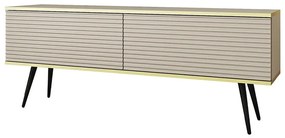 Έπιπλο Τηλεόρασης Oro P_ORO_STV_BZ_MDF_BL 135x32x53cm Beige-Black